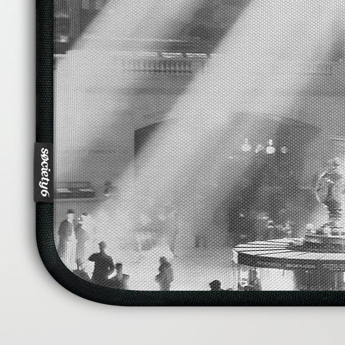 Grand Central Station, Black and White Vintage Art Laptop Sleeve Gallery Image 3