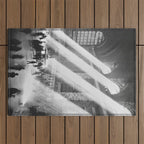 Grand Central Station, Black and White Vintage Art Outdoor Rug Gallery Image 1