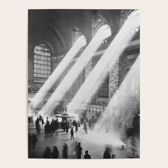 Grand Central Station, Black and White Vintage Art Poster Gallery Image 4