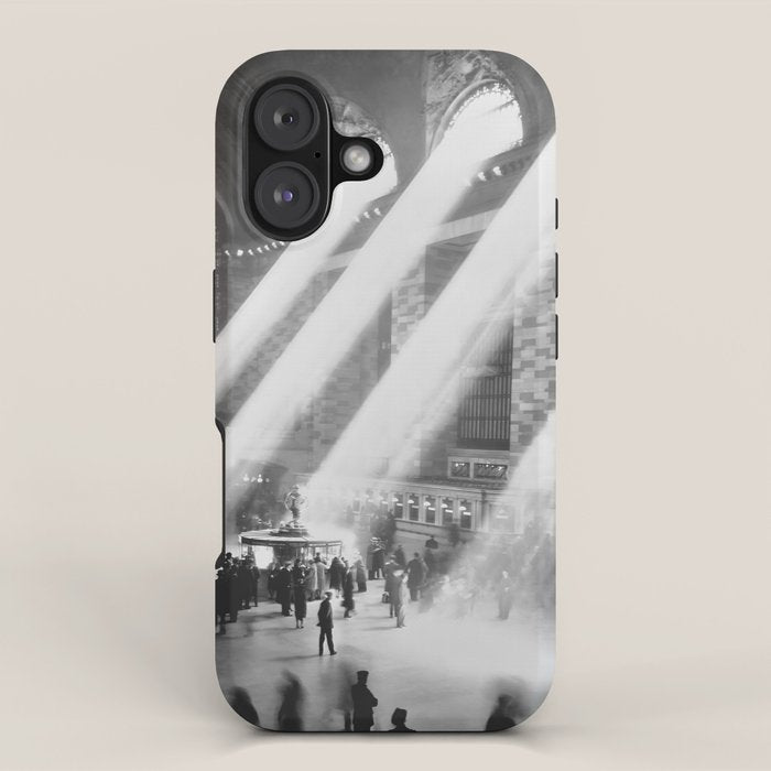 Grand Central Station, Black and White Vintage Art iPhone Case Gallery Image 1