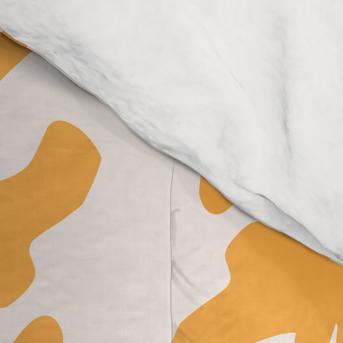 Simple Orange Leaf on Aqua Sun - cut-outs 3  Comforter Gallery Image 4