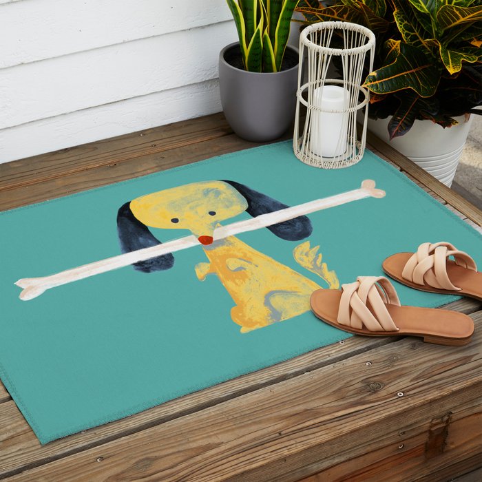 Lucky dog Outdoor Rug Gallery Image 2