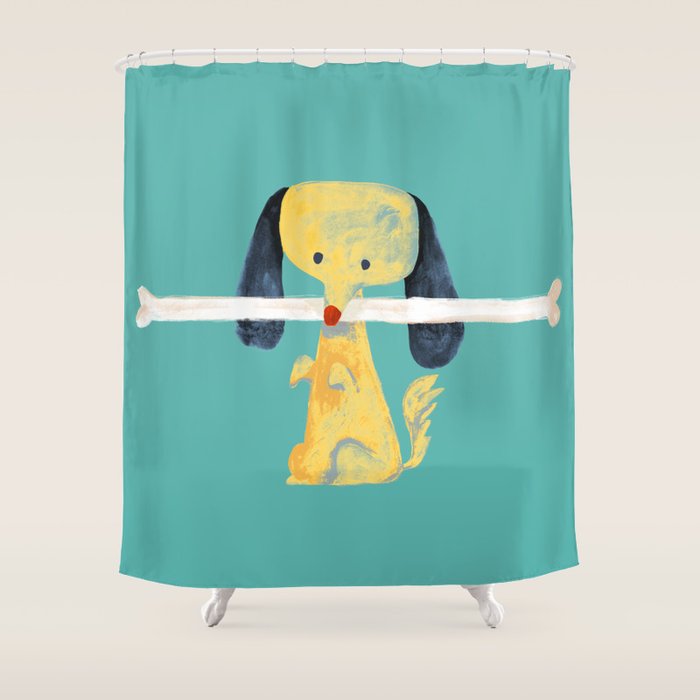 Lucky dog Shower Curtain Gallery Image 1