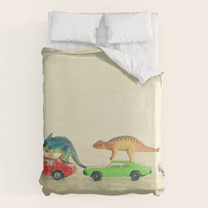 Dinosaurs Ride Cars Duvet Cover Gallery Image 1