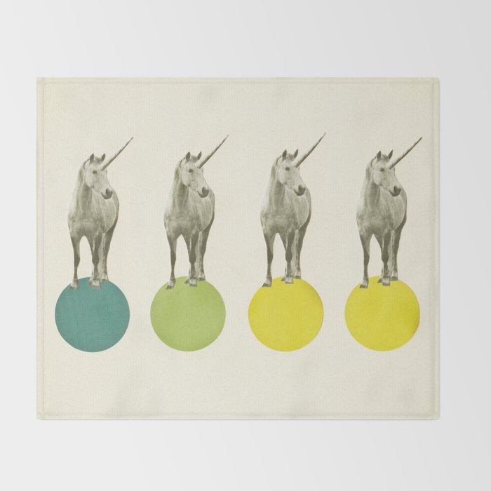 Unicorn Parade Throw Blanket Gallery Image 2