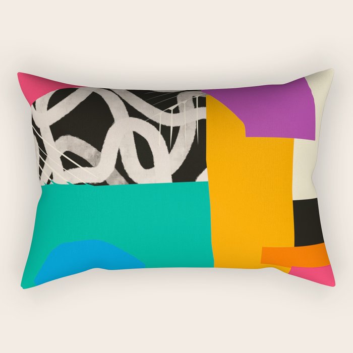 Mid Century Collage | PATTERN 07: The Retro Edition Rectangular Pillow Gallery Image 1