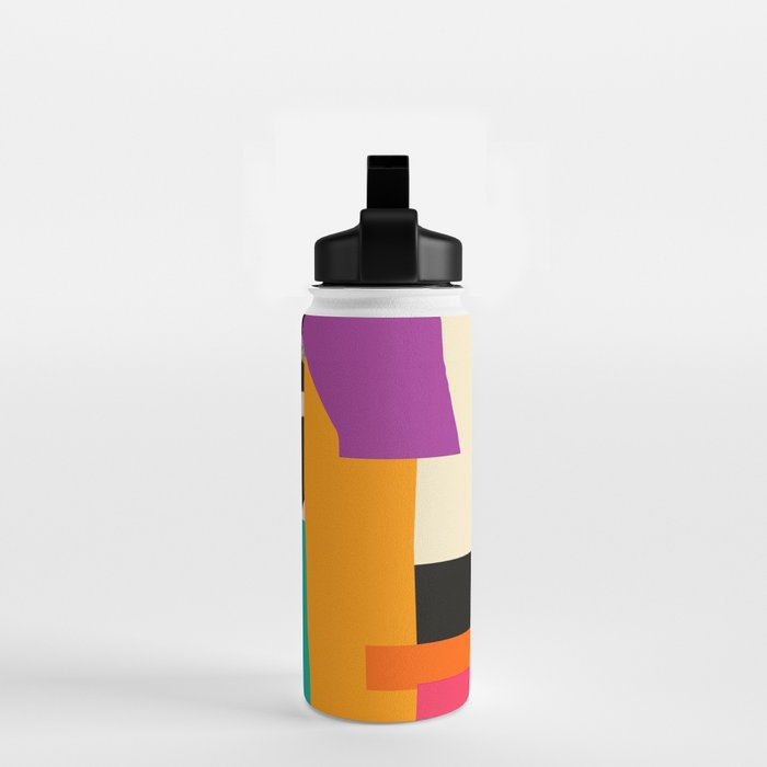 Mid Century Collage | PATTERN 07: The Retro Edition Water Bottle Gallery Image 2