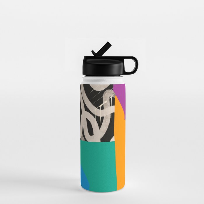 Mid Century Collage | PATTERN 07: The Retro Edition Water Bottle Gallery Image 1