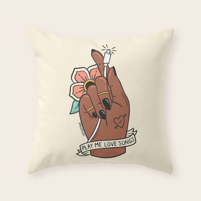 LOVE SONGS Throw Pillow Gallery Image 1