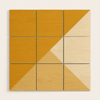 Mustard Tones Wood Wall Art Gallery Image 1