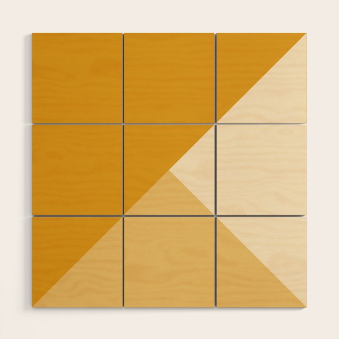 Mustard Tones Wood Wall Art Gallery Image 1