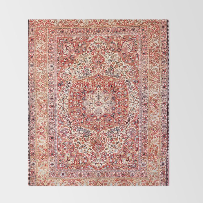 Tabriz Azerbaijan Northwest Persian Rug Print Throw Blanket Gallery Image 2