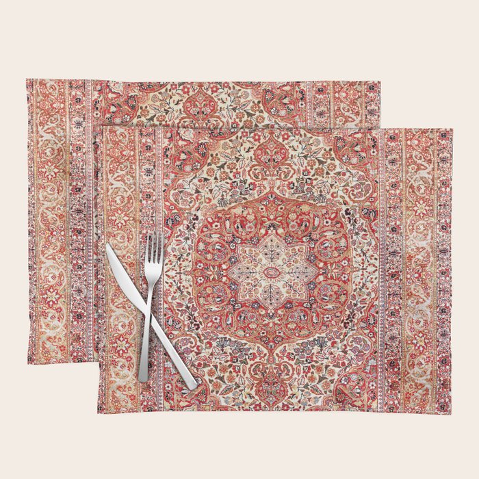 Tabriz Azerbaijan Northwest Persian Rug Print Placemat Gallery Image 1