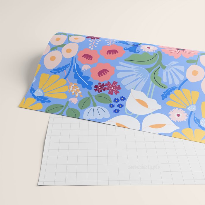 Meadow muse - blue Wrapping Paper Gallery Image 2