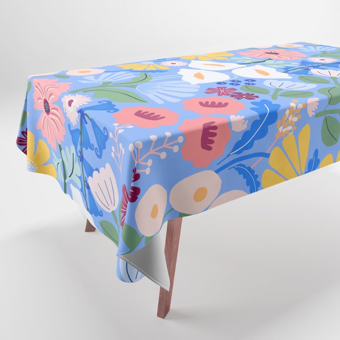 Meadow muse - blue Tablecloth Gallery Image 1