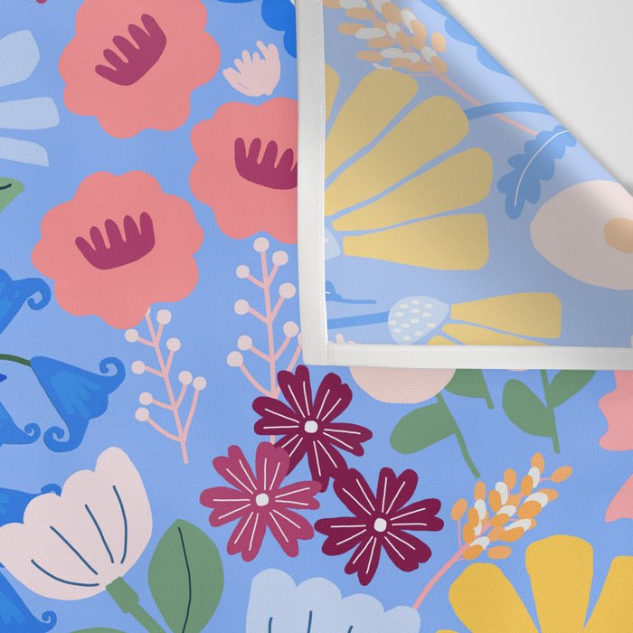 Meadow muse - blue Wall Tapestry Gallery Image 3