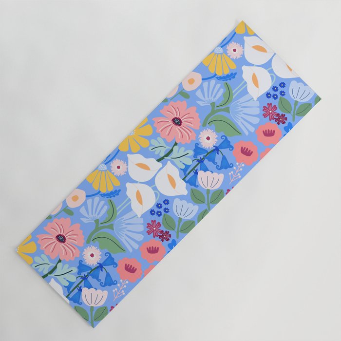 Meadow muse - blue Yoga Mat Gallery Image 1