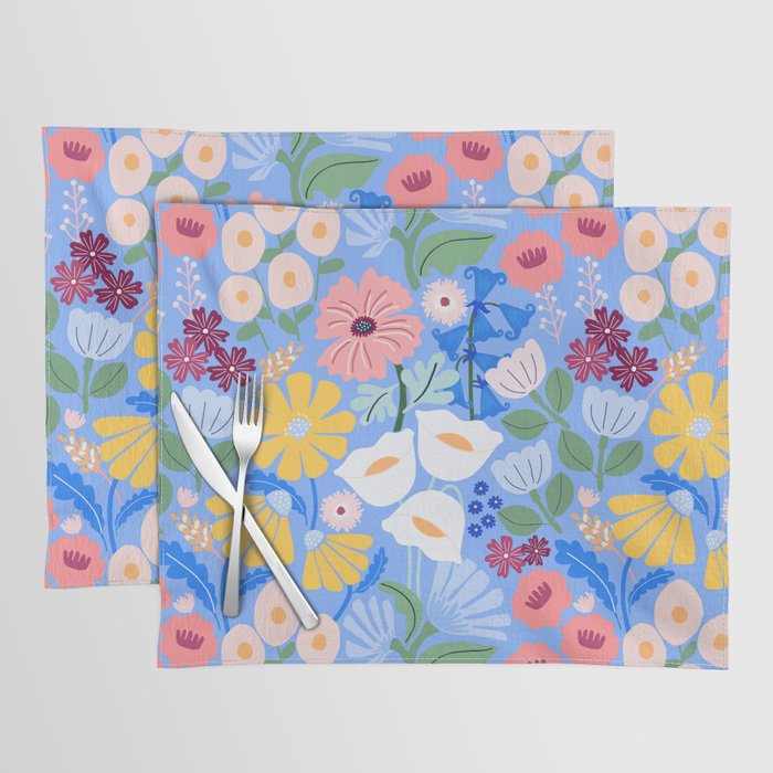 Meadow muse - blue Placemat Gallery Image 1