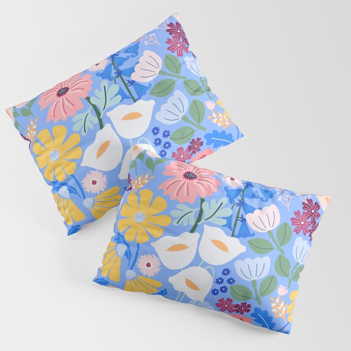 Meadow muse - blue Pillow Sham Gallery Image 1