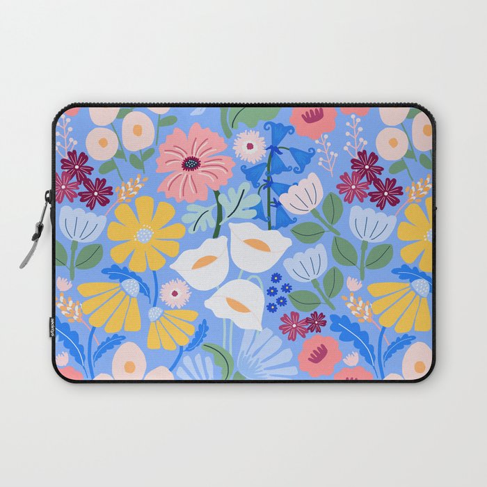 Meadow muse - blue Laptop Sleeve Gallery Image 1