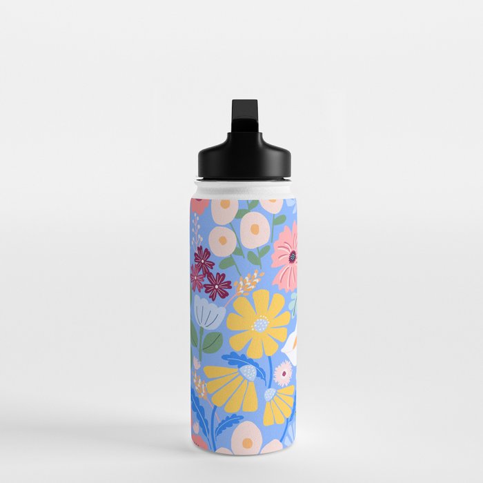Meadow muse - blue Water Bottle Gallery Image 3