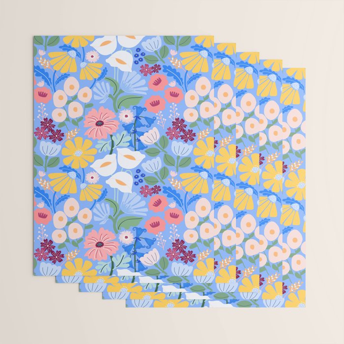 Meadow muse - blue Wrapping Paper Gallery Image 3