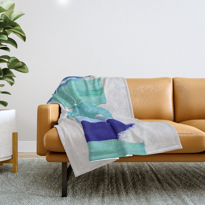 Ocean Blues Throw Blanket Gallery Image 1