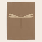 Dragonfly Pattern XI Earthy Beige Poster Gallery Image 4