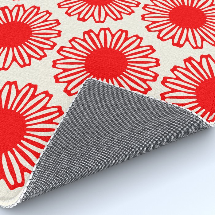 vintage flowers red Rug Gallery Image 4