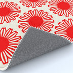 vintage flowers red Rug Gallery Image 4