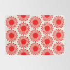 vintage flowers red Rug Gallery Image 2