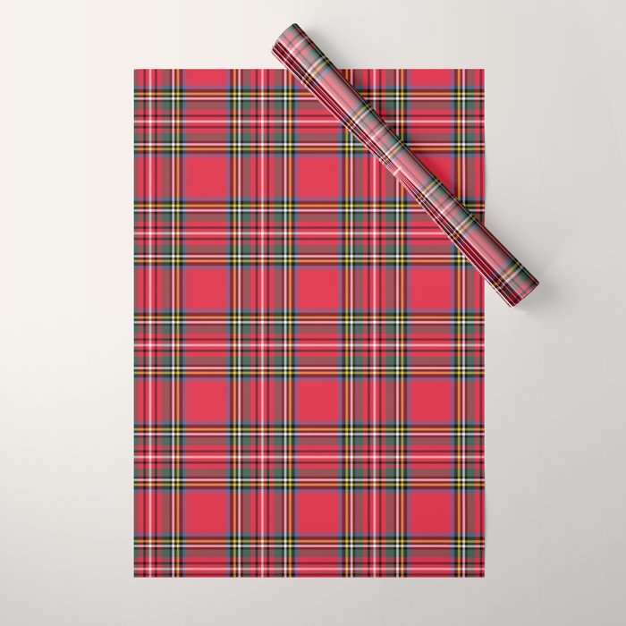 Red & Green Tartan Pattern Wrapping Paper Gallery Image 1