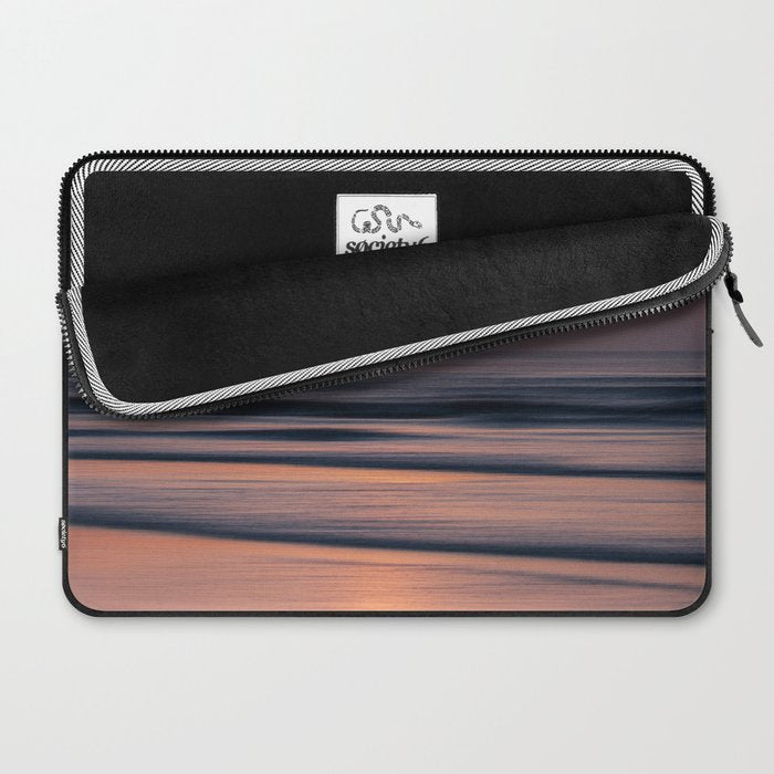 Calm Pastel Sunset Over Ocean Coastal Wall Art Photography Laptop Sleeve Gallery Image 2