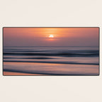 Calm Pastel Sunset Over Ocean Coastal Wall Art Photography Desk Mat Gallery Image 3