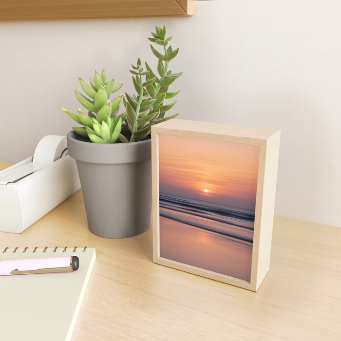 Calm Pastel Sunset Over Ocean Coastal Wall Art Photography Mini Art Print Gallery Image 2