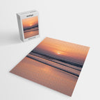 Calm Pastel Sunset Over Ocean Coastal Wall Art Photography Jigsaw Puzzle Gallery Image 2