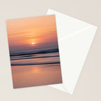 Calm Pastel Sunset Over Ocean Coastal Wall Art Photography Stationery Card Gallery Image 2