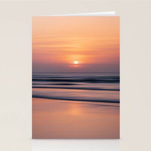 Calm Pastel Sunset Over Ocean Coastal Wall Art Photography Stationery Card Gallery Image 2