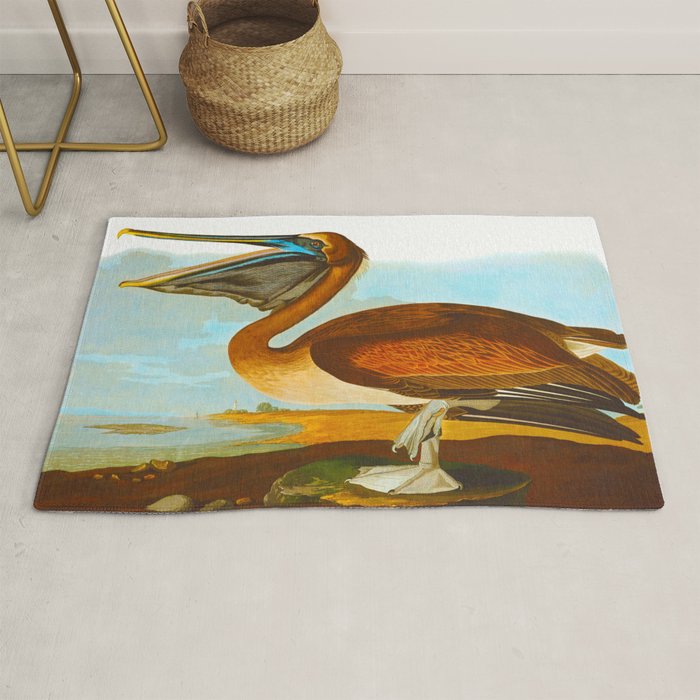 Brown Pelican Illustration Rug Gallery Image 1
