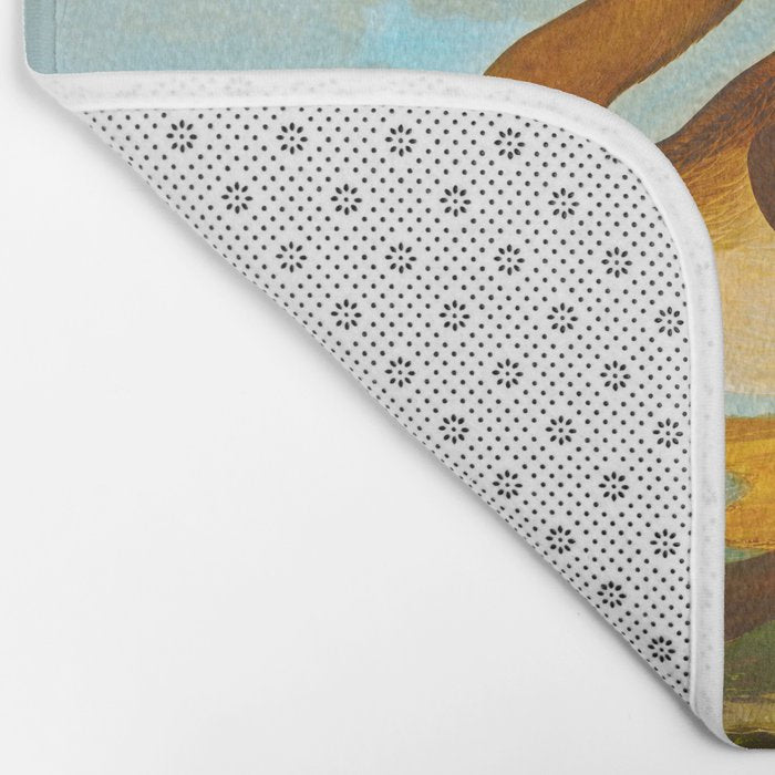 Brown Pelican Illustration Bath Mat Gallery Image 2