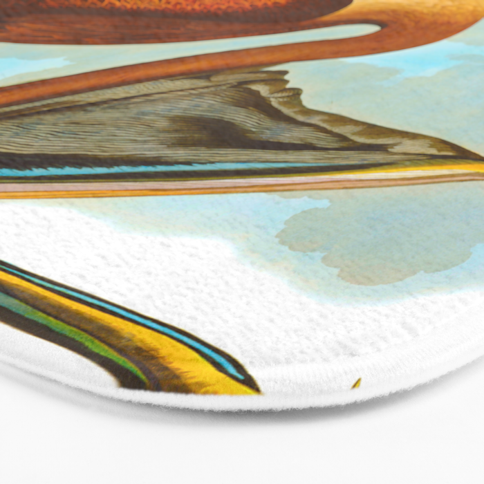Brown Pelican Illustration Bath Mat Gallery Image 3