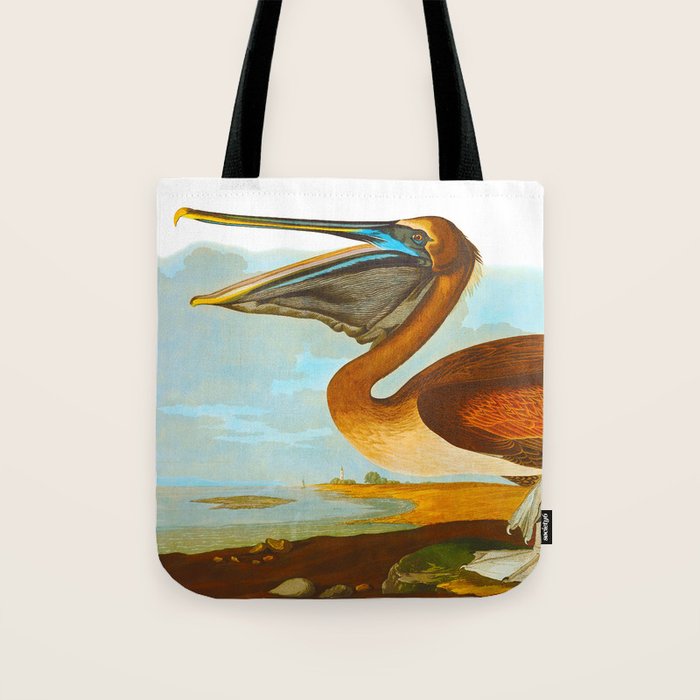 Brown Pelican Illustration Tote Bag Gallery Image 1