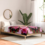 BLACK-PINK GARDEN ROSES MANDALA Comforter Gallery Image 2