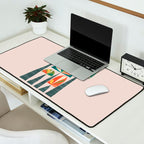 Quirky retro palm trees Desk Mat Gallery Image 2