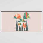 Quirky retro palm trees Desk Mat Gallery Image 3
