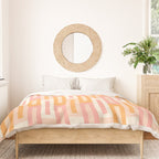 Rectangular Color Blocks In Soft Pastel Tones Duvet Cover Gallery Image 3