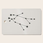Gemini Zodiac Star Constellation Line Art White Cutting Board Gallery Image 1