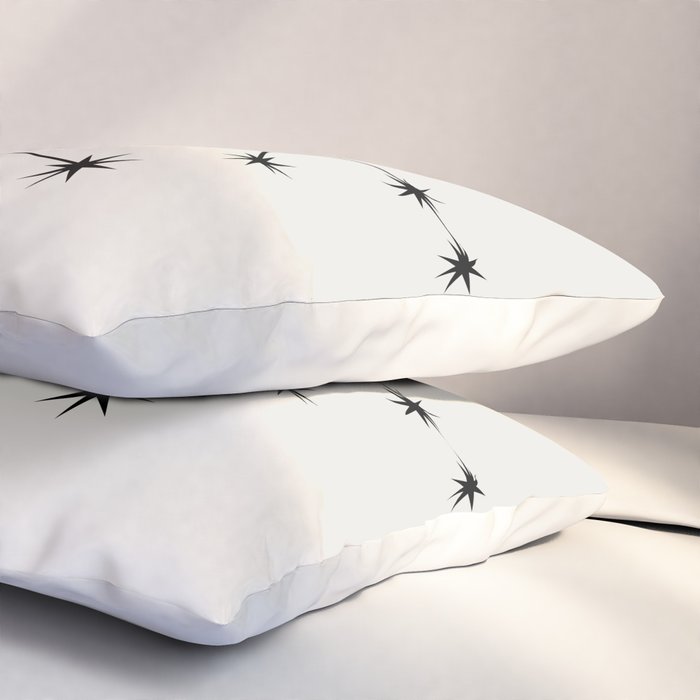 Gemini Zodiac Star Constellation Line Art White Pillow Sham Gallery Image 3