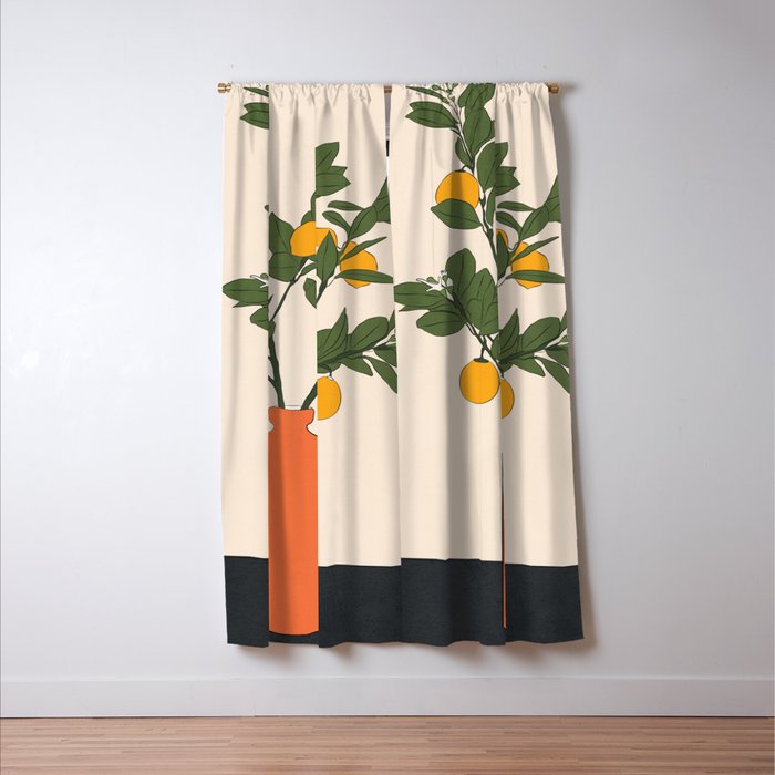 Ripe Lemon Plant Window Curtain Gallery Image 3