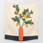 Ripe Lemon Plant Wall Tapestry Gallery Image 4